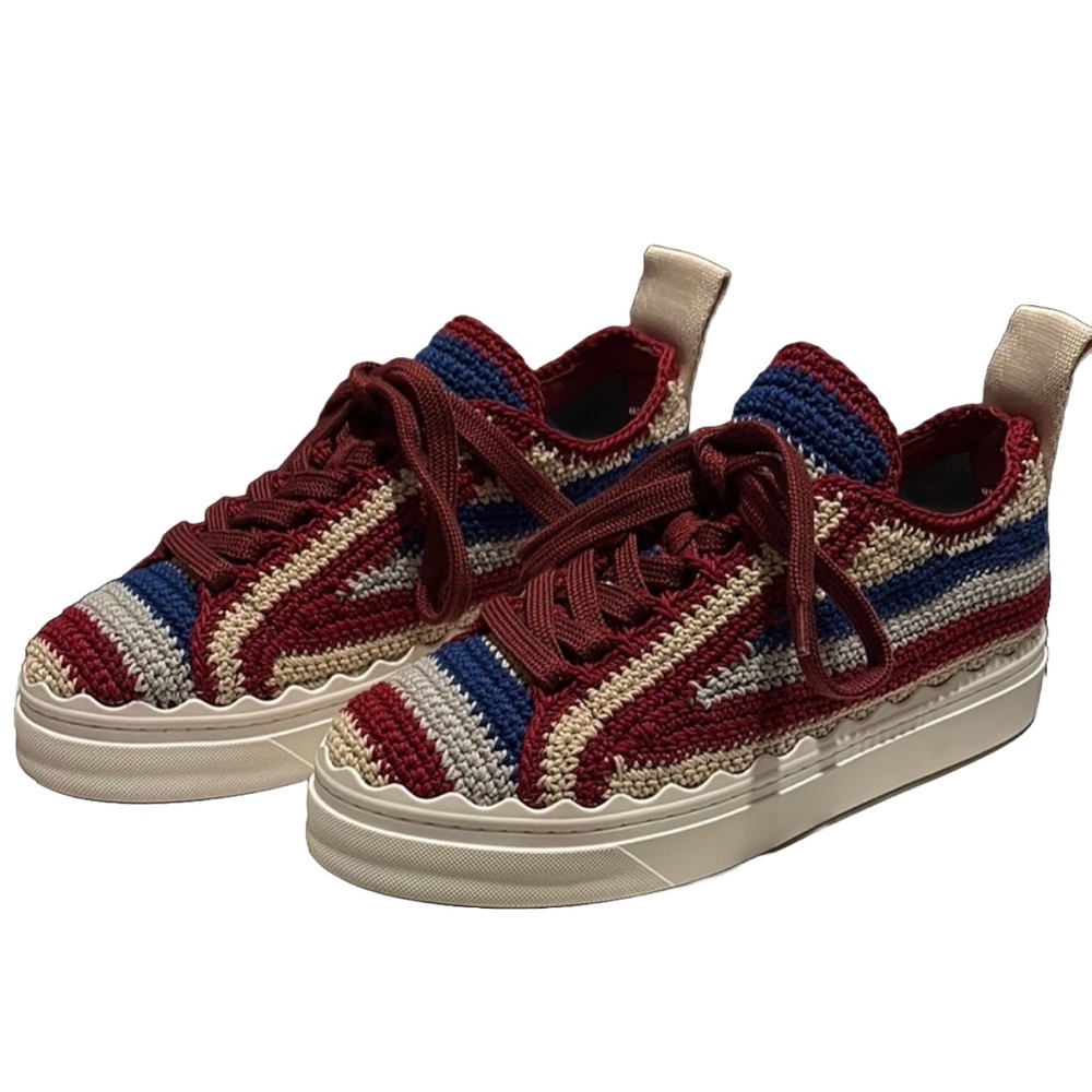 EUC Chloe Lauren Crochet Sneaker